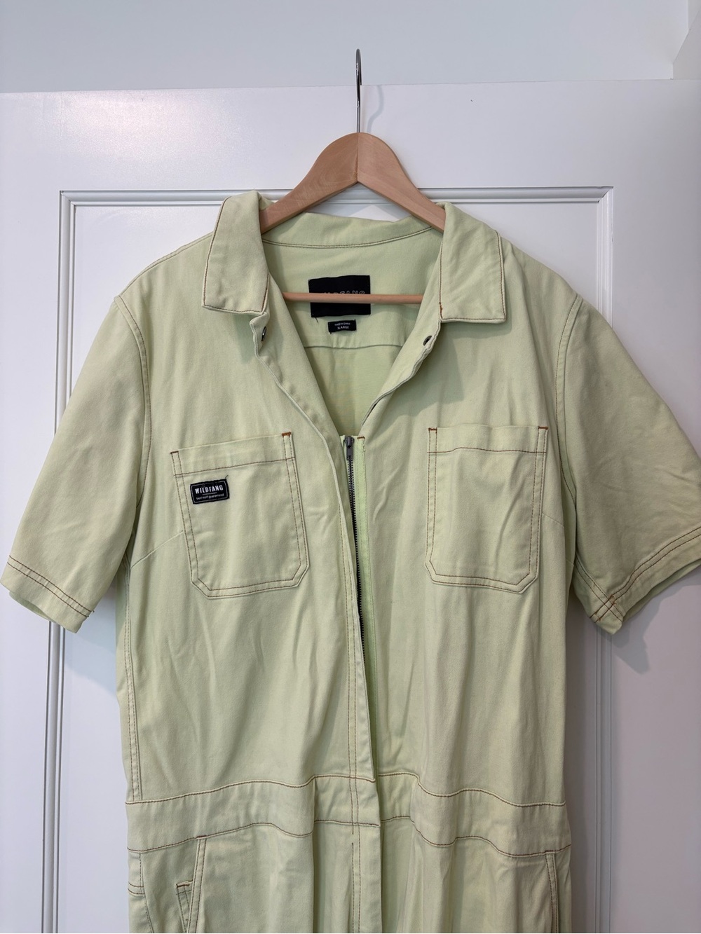 WILDFANG Pale Green Short Sleeve Coverall - XL
